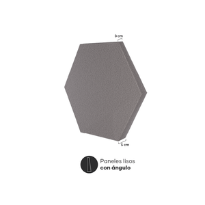 Paneles en Hexágono con Ángulo Liso